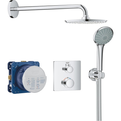 Rainshower Cosmopolitan 210 34734000 Комплект скрытого монтажа для душа с термостатом, хром