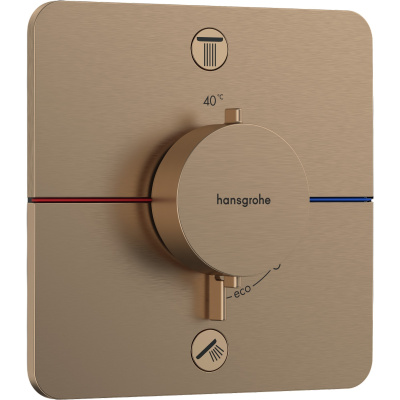 ShowerSelect Comfort Q 15583140 Термостат встраиваемый на 2 выхода, шлифованная бронза