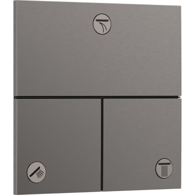 ShowerSelect Comfort E 15573340 Запорный вентиль встраиваемый на 3 выхода, шлифованный чёрный хром