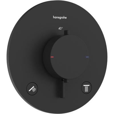 Ecostat Comfort S 33715670 Термостат встраиваемый на 2 выхода, матовый чёрный