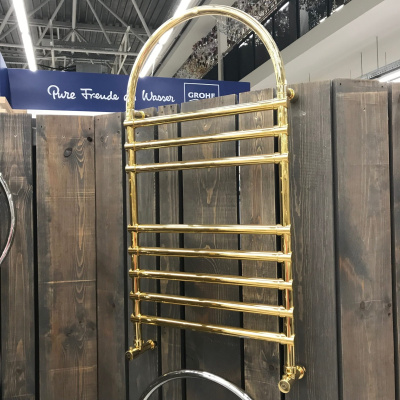 464 Sole Полотенцесушитель с аркой водяной 8М 470 мм, золото