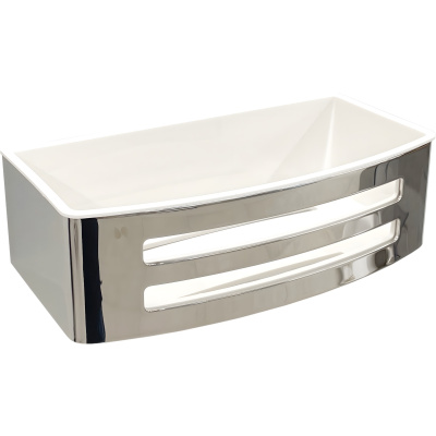 Acc. Bagno R90CESTE0A-A Корзинка прямоугольная 220*110*70 мм с белым контейнером, хром