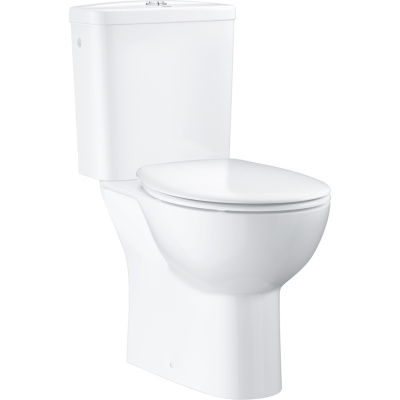 Bau Ceramic 39496000 Унитаз напольный безободковый с бачком и сиденьем, глянцевый белый