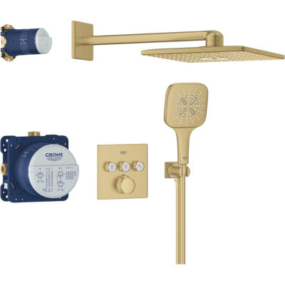 SmartControl 34864GN0 Комплект скрытого монтажа для душа с термостатом, холодный рассвет, матовый
