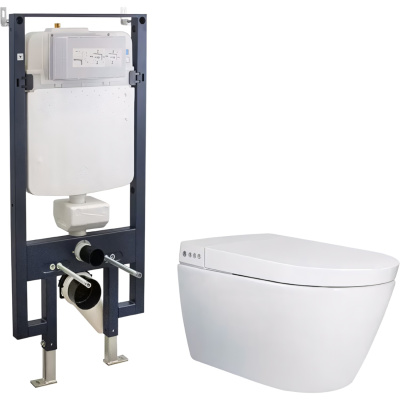 I-comfort 100331458 Унитаз подвесной безободковый с функцией биде и инсталляцией