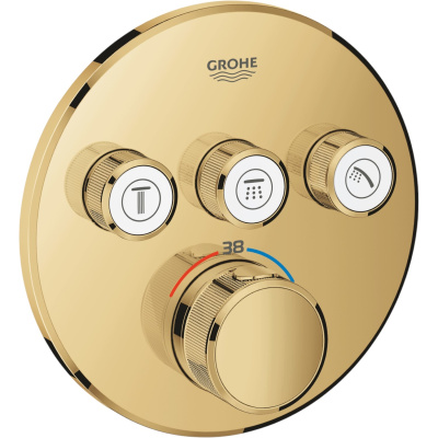 SmartControl 29121GL0 Термостат встраиваемый на 3 выхода, холодный рассвет, глянец