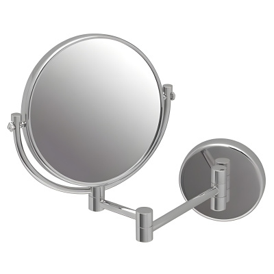 Luxe 4154511 Косметическое зеркало для бритья двустороннее с увеличением в 3 раза, хром