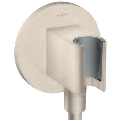 Axor ShowerSolutions 36733800 Шланговое подключение с держателем, нержавеющая сталь