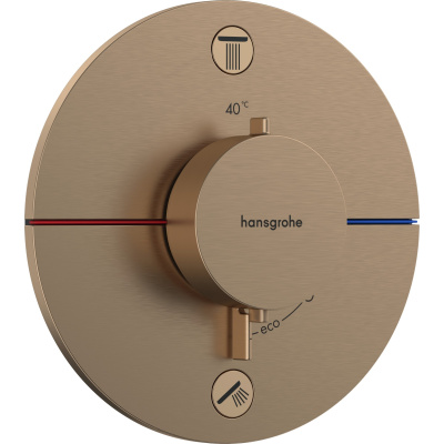 ShowerSelect Comfort S 15554140 Термостат встраиваемый на 2 выхода, шлифованная бронза