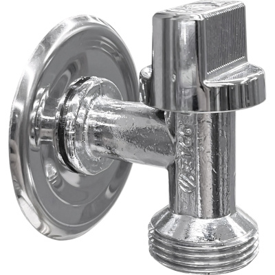 Basic 00729 L-86 Вентиль угловой для стиральных / посудомоечных машин 1/2″ Х 3/4″, хром