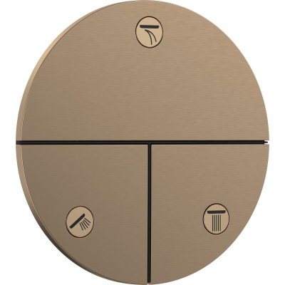 ShowerSelect Comfort S 15558140 Запорный вентиль встраиваемый на 3 выхода, шлифованная бронза