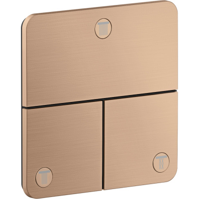 Axor ShowerSelect ID 36781310 Запорный вентиль встраиваемый на 3 выхода, шлифованное красное золото