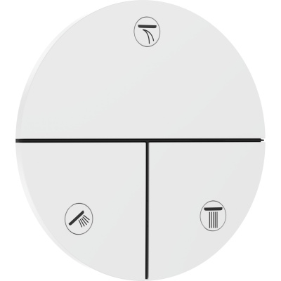 ShowerSelect Comfort S 15558700 Запорный вентиль встраиваемый на 3 выхода, матовый белый