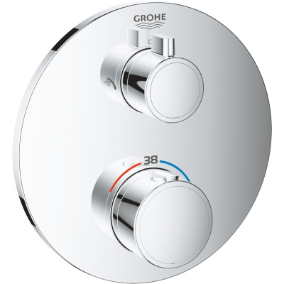 Grohtherm 24076000 Термостат встраиваемый на 2 выхода, хром