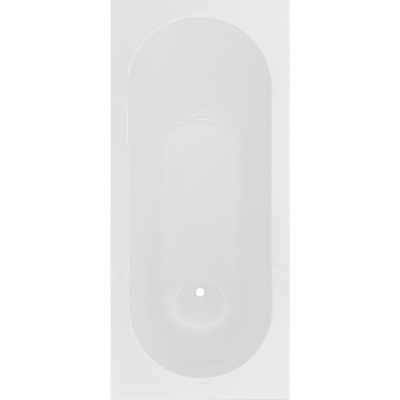 Oberon UBQ160OBE2V-01 Ванна квариловая встраиваемая 160*75 см, глянцевая белая