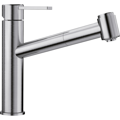 Ambis-S 523119 Кухонный смеситель 161 мм 2jet с вытяжным душем, нержавеющая сталь