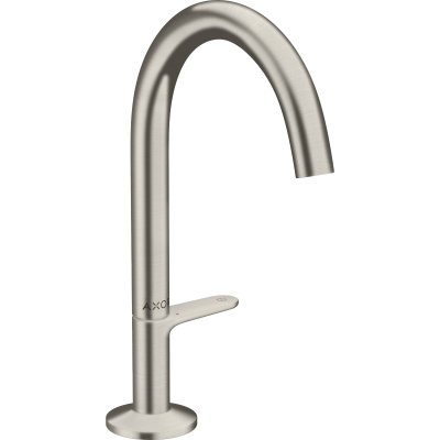 Axor One 48020800 Смеситель для раковины 170 мм, со сливным гарнитуром Push-Open, нержавеющая сталь
