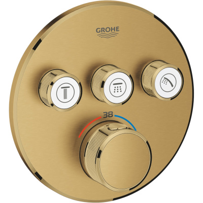 SmartControl 29121GN0 Термостат встраиваемый на 3 выхода, холодный рассвет, матовый