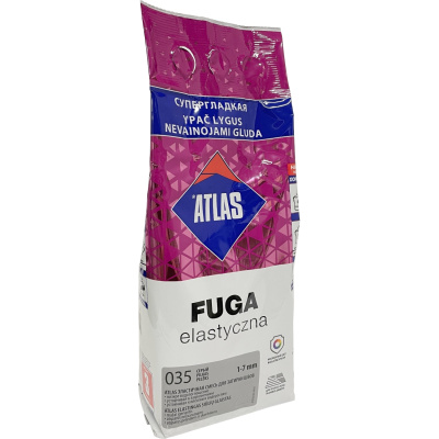 Atlas Fuga 035 Эластичная затирка для швов 1-7 мм, пакет 2 кг, серая