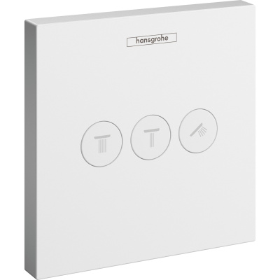 ShowerSelect 15764700 Запорный вентиль встраиваемый на 3 выхода, матовый белый