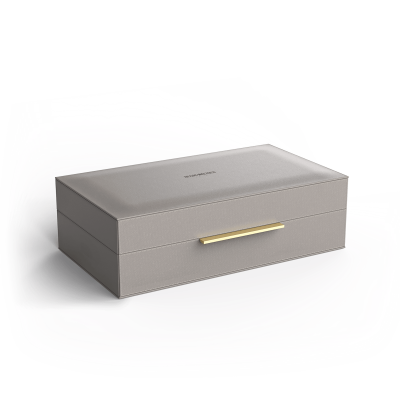 Brownie 0939849 Универсальная коробка BOX L 9,5x30x18 см,  Цвет тёмно-серый, искусственная кожа