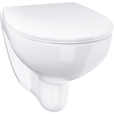Bau Ceramic 39899000 Унитаз подвесной безободковый с сиденьем, глянцевый белый