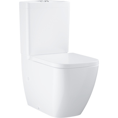 Clova Ceramic 39909000 Унитаз напольный безободковый с бачком и сиденьем, глянцевый белый