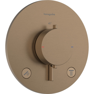 Ecostat Comfort S 33715140 Термостат встраиваемый на 2 выхода, шлифованная бронза