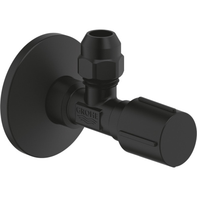 Basic 22074KF0 Вентиль угловой 1/2″ Х 3/8″, фантомный чёрный