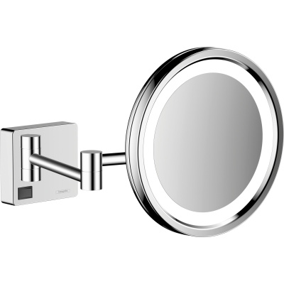 AddStoris 41790000 Косметическое зеркало для бритья с увеличением в 3 раза с LED подсветкой, хром