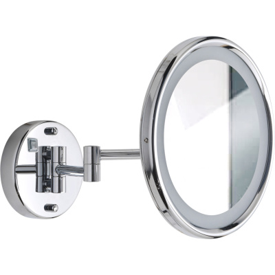 Sarah 2100-13 Косметическое зеркало для бритья с увеличением в 3 раза с LED подсветкой, хром