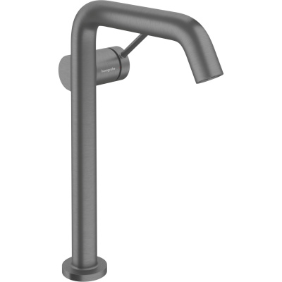 Tecturis S 73370340 Смеситель для раковины 237 мм, со сливным гарнитуром Push-Open, шлифованный чёрный хром