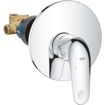 Euroeco 32742001 Смеситель для душа встраиваемый в комплекте, хром