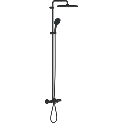 Tempesta System 250 Cube 266912431 Душевая система с термостатом для ванны, матовая чёрная