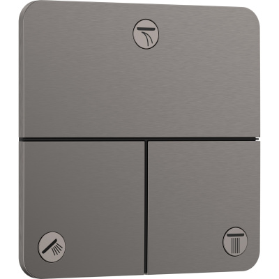ShowerSelect Comfort Q 15587340 Запорный вентиль встраиваемый на 3 выхода, шлифованный чёрный хром
