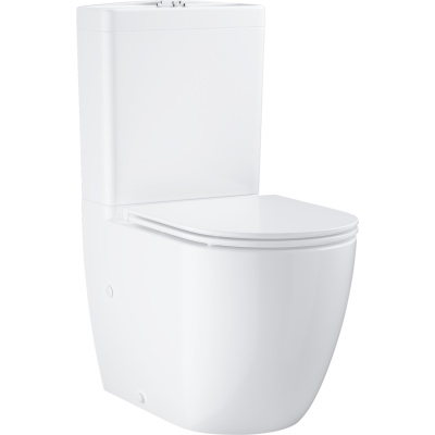 Bau Ceramic 39910000/39912000/39913000 Унитаз напольный безободковый с бачком и сиденьем, глянцевый белый