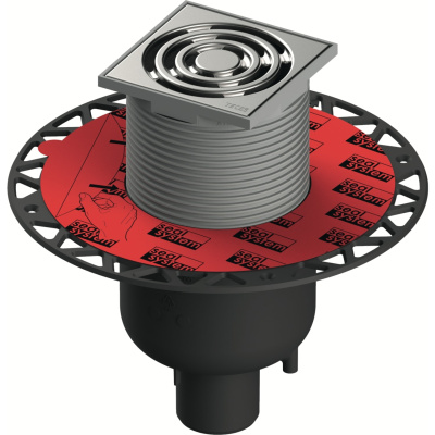 TECEdrainpoint S 3601300 Трап вертикальный с универсальным фланцем DN50, нержавеющая сталь, глянцевая