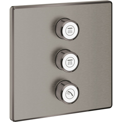 SmartControl 29127AL0 Запорный вентиль встраиваемый на 3 выхода, тёмный графит, матовый