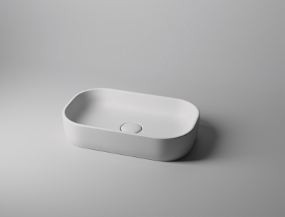 Verma V460BW Раковина накладная 46,5*28 см, матовая белая