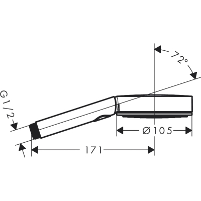 Pulsify Select S 24111140 Ручной душ 105 мм 3jet, шлифованная бронза
