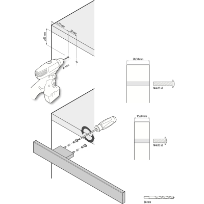Frame R90AKFMPS140-H Полотенцедержатель к мебели 400 мм, матовый чёрный