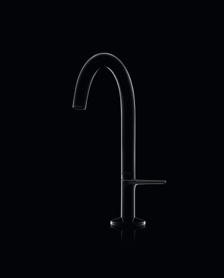 Axor One 48020800 Смеситель для раковины 170 мм, со сливным гарнитуром Push-Open, нержавеющая сталь