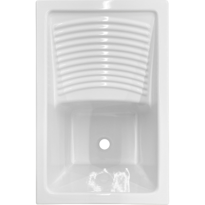 Riba 108600004 Мойка постирочная встраиваемая сверху 39*60,5 см, глянцевая белая