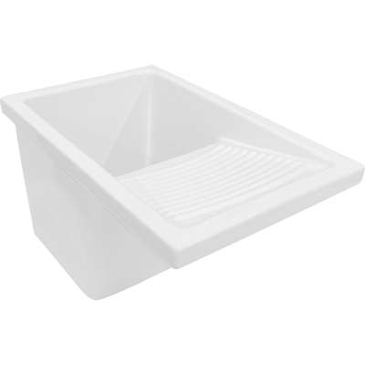 Riba 108600004 Мойка постирочная встраиваемая сверху 39*60,5 см, глянцевая белая