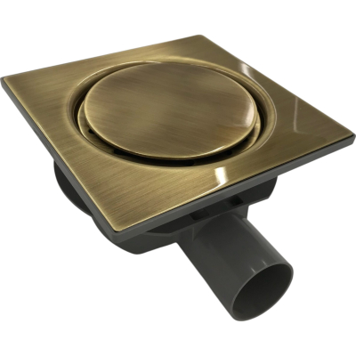 Pilette 156/5VSK Душевой трап 15 см с сухим затвором, бронза