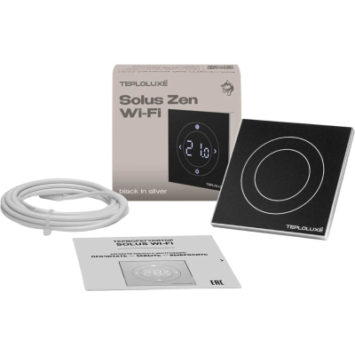 Терморегулятор Теплолюкс Solus Zen Wi-Fi чёрный/серебро