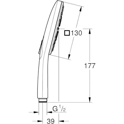 Rainshower SmartActive 26582GL0 Ручной душ 130 мм 3jet, холодный рассвет, глянец