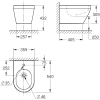Euro Ceramic 102487SH00 Биде подвесное, глянцевое белое