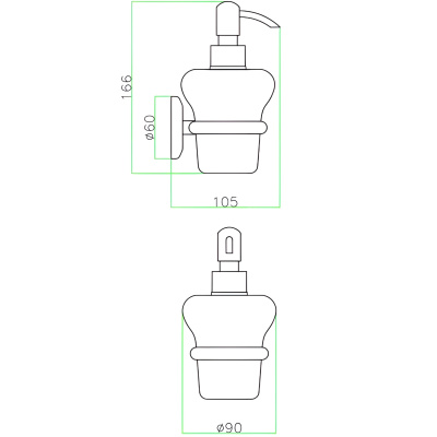 Acc. Bagno 19ZZD211 Дозатор для жидкого мыла, бронза