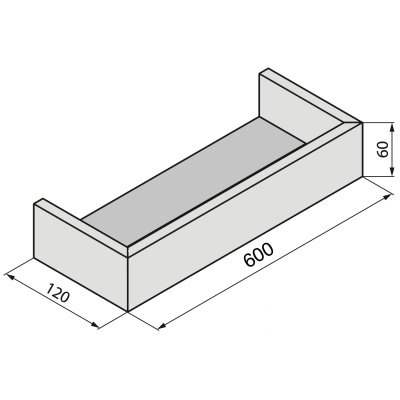Frame R90AKFMPS45-H Полотенцедержатель с полочкой 450 мм, матовый чёрный